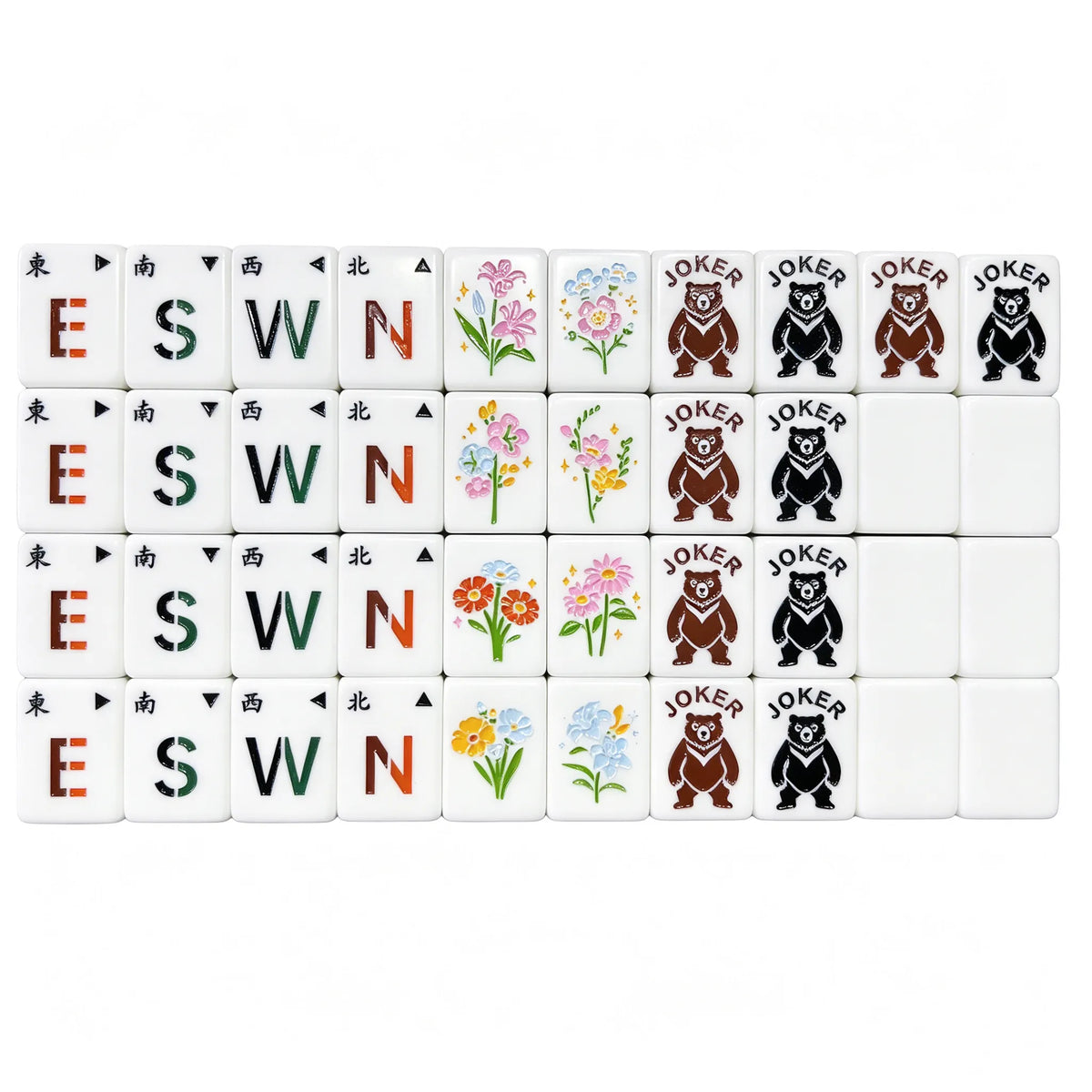 Wildwood Bamboo Bear Heritage Mahjong Set