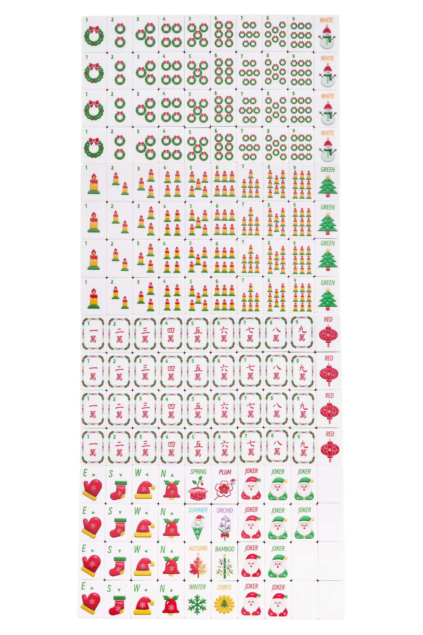 Holly Jolly Christmas Mahjong Set