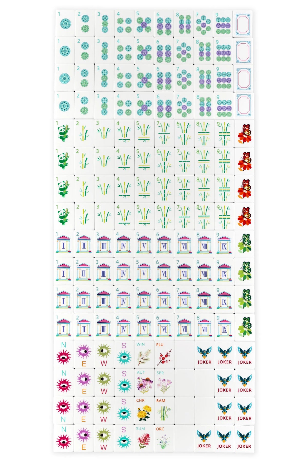 Greek Temple Manor Garden Mahjong Set