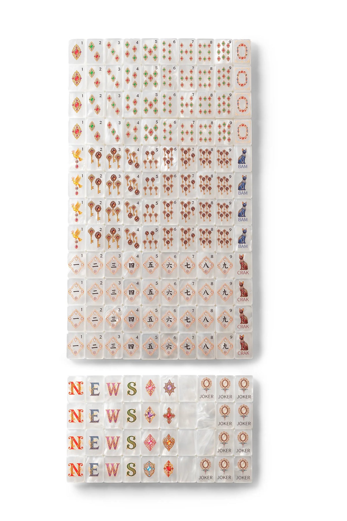 Royal Gemstone Pearlescent Mahjong Set