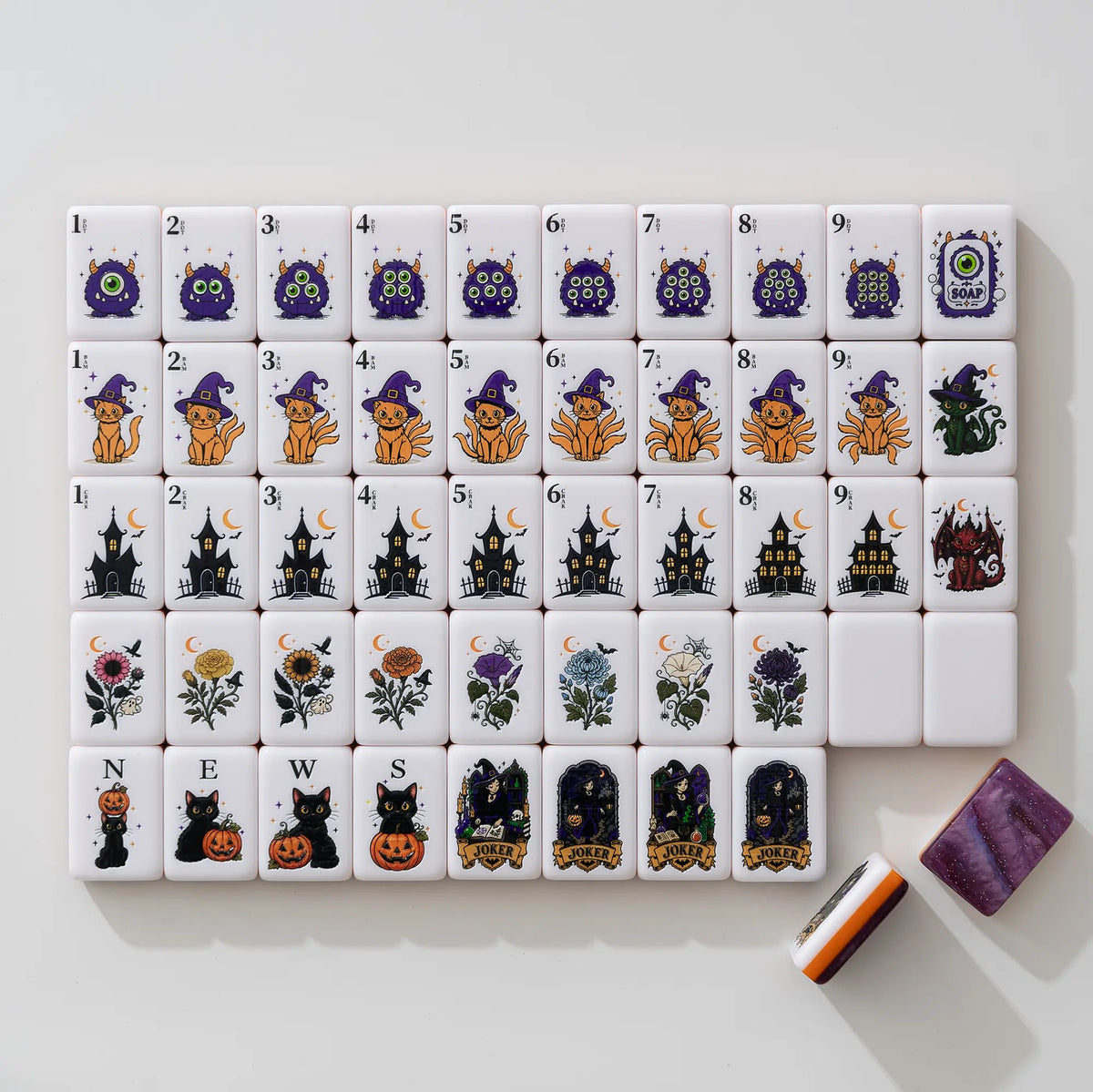 Haunted House Halloween Mahjong Set