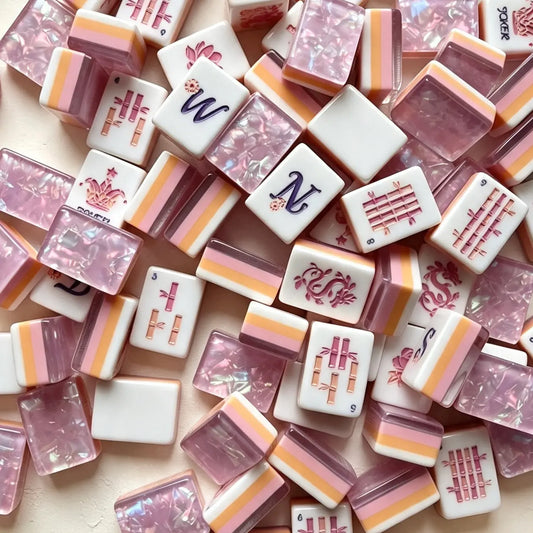 Bloom Shimmering Pastel Garden Mahjong Set