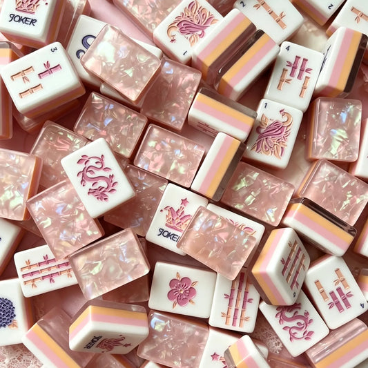 Bloom Shimmering Pastel Garden Mahjong Set