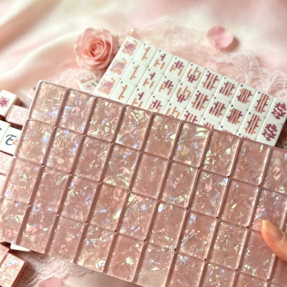 Bloom Shimmering Pastel Garden Mahjong Set