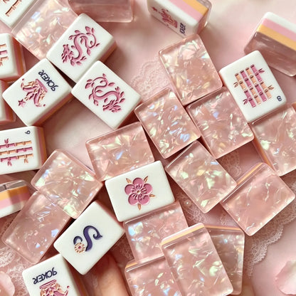 Bloom Shimmering Pastel Garden Mahjong Set