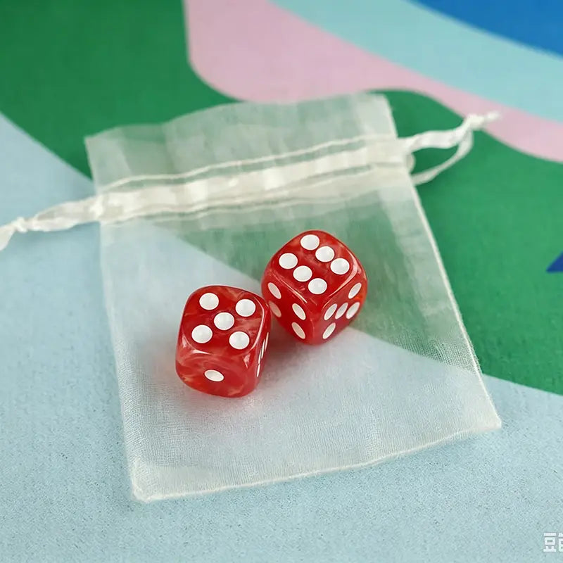 Jewel Swirl Acrylic Mahjong Dice