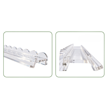 20" Clear Scalloped Acrylic Racks (4-Pack)