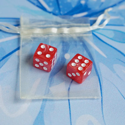 Square-cornered Jewel Swirl Acrylic Mahjong Dice