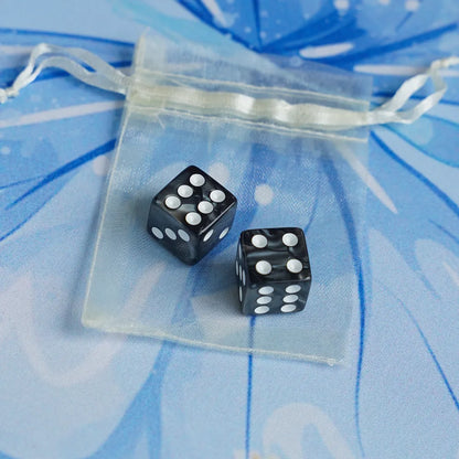 Square-cornered Jewel Swirl Acrylic Mahjong Dice