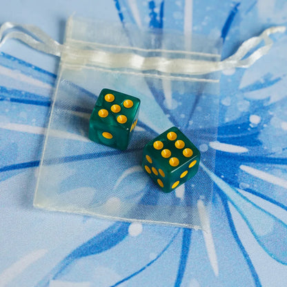 Square-cornered Jewel Swirl Acrylic Mahjong Dice