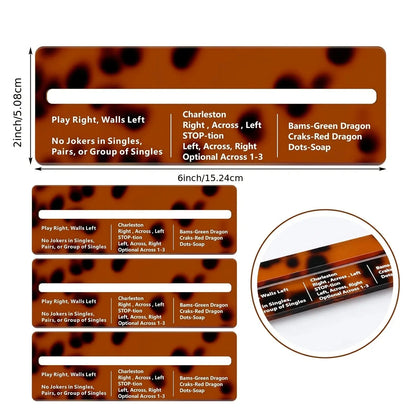 Tortoiseshell Scalloped Acrylic Line Readers 4Pcs/Set