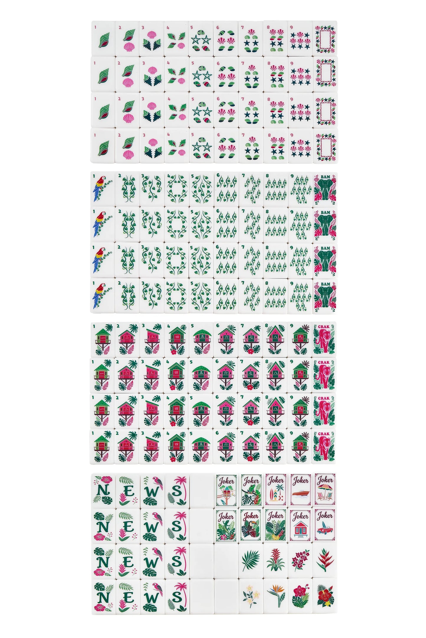 Tropical Jungle Mahjong Set