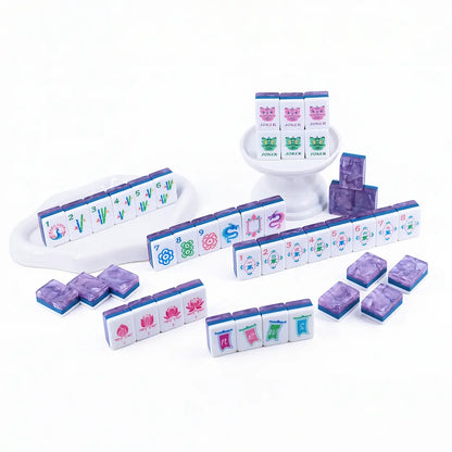 Royal Purple Lotus Mahjong Set