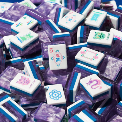 Royal Purple Lotus Mahjong Set