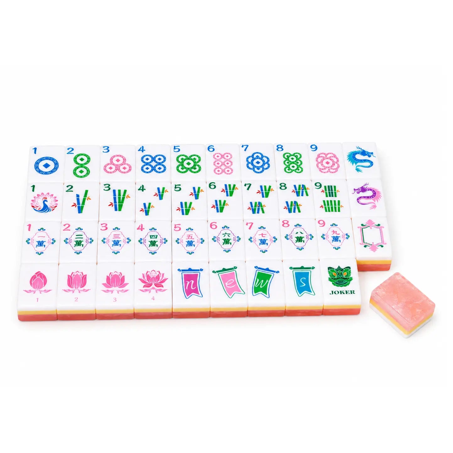 Peach Shimmer Mahjong Set