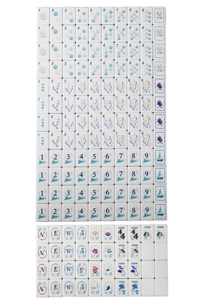 Mint Shimmer Ocean Reef Mahjong Set