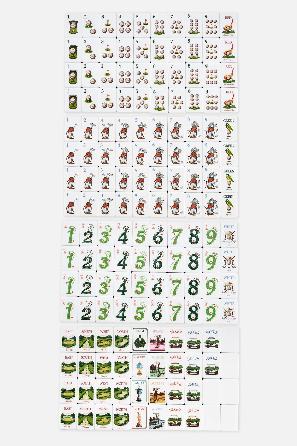 The Fairway Club Golf Mahjong Set