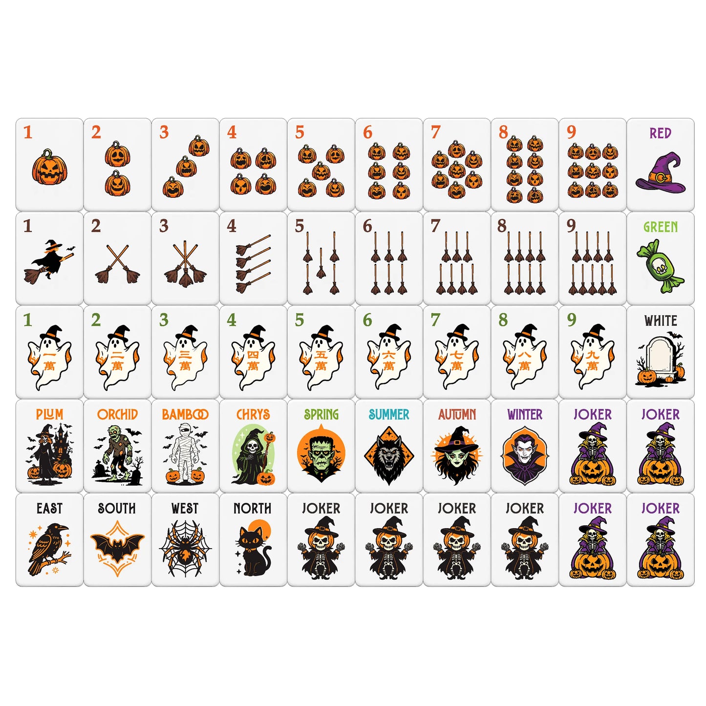 Tortoiseshell Halloween Mahjong Set