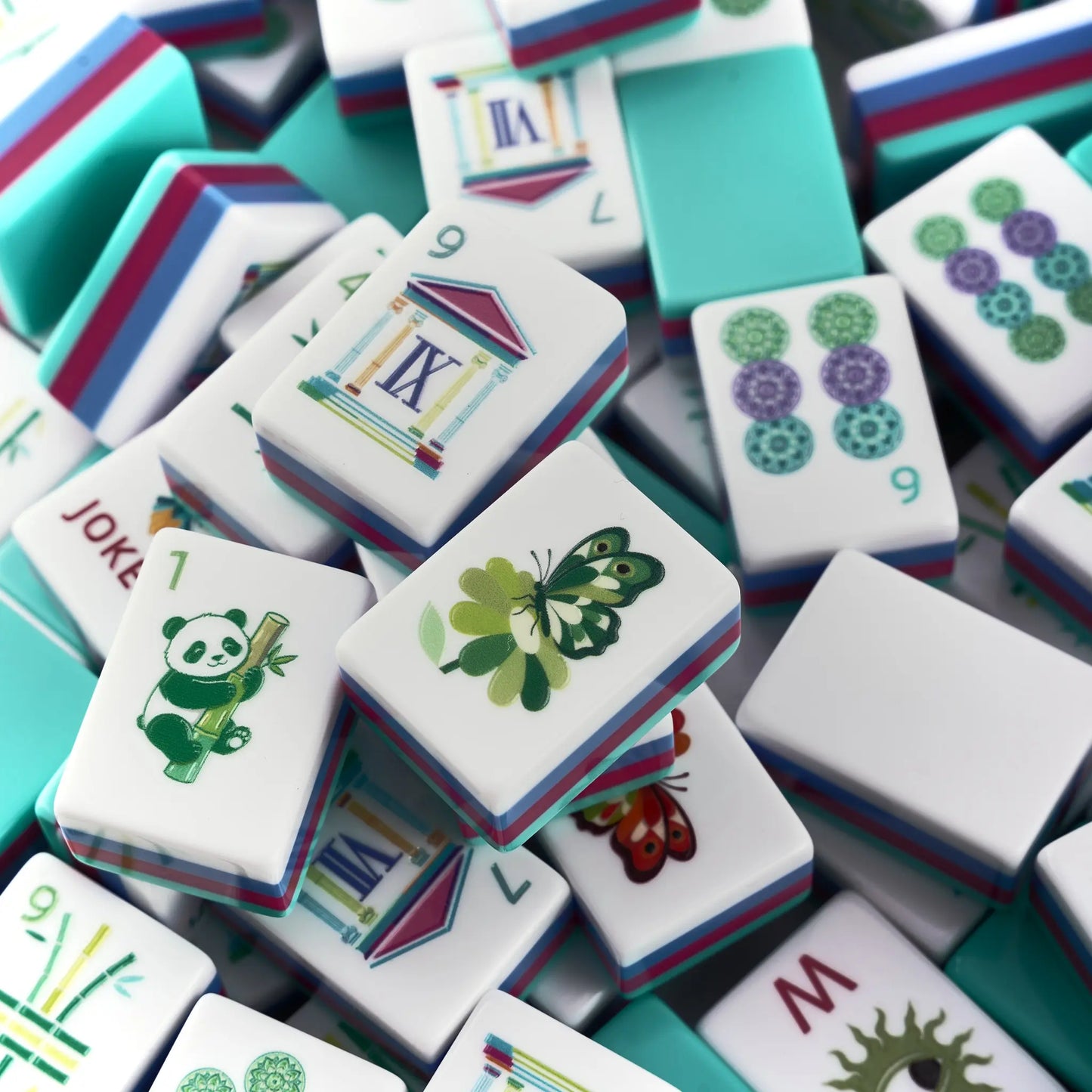 Greek Temple Manor Garden Mahjong Set