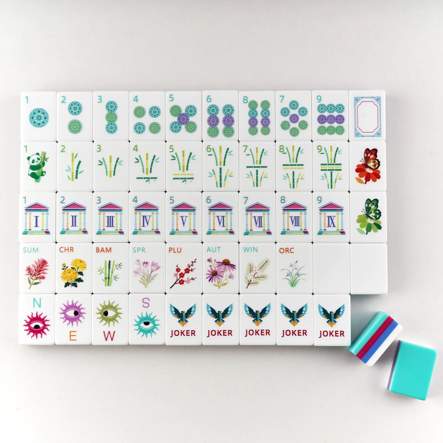 Greek Temple Manor Garden Mahjong Set