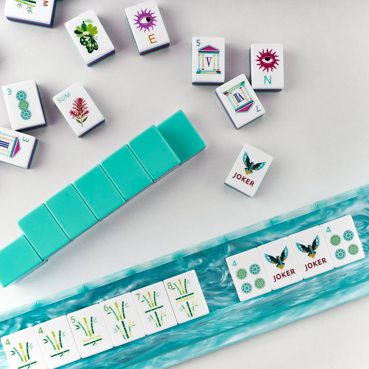 Greek Temple Manor Garden Mahjong Set
