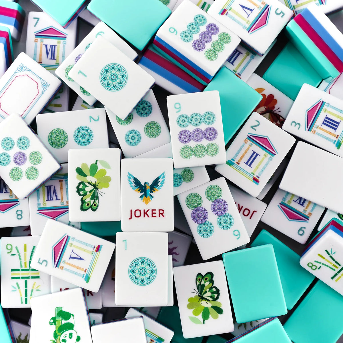 Greek Temple Manor Garden Mahjong Set