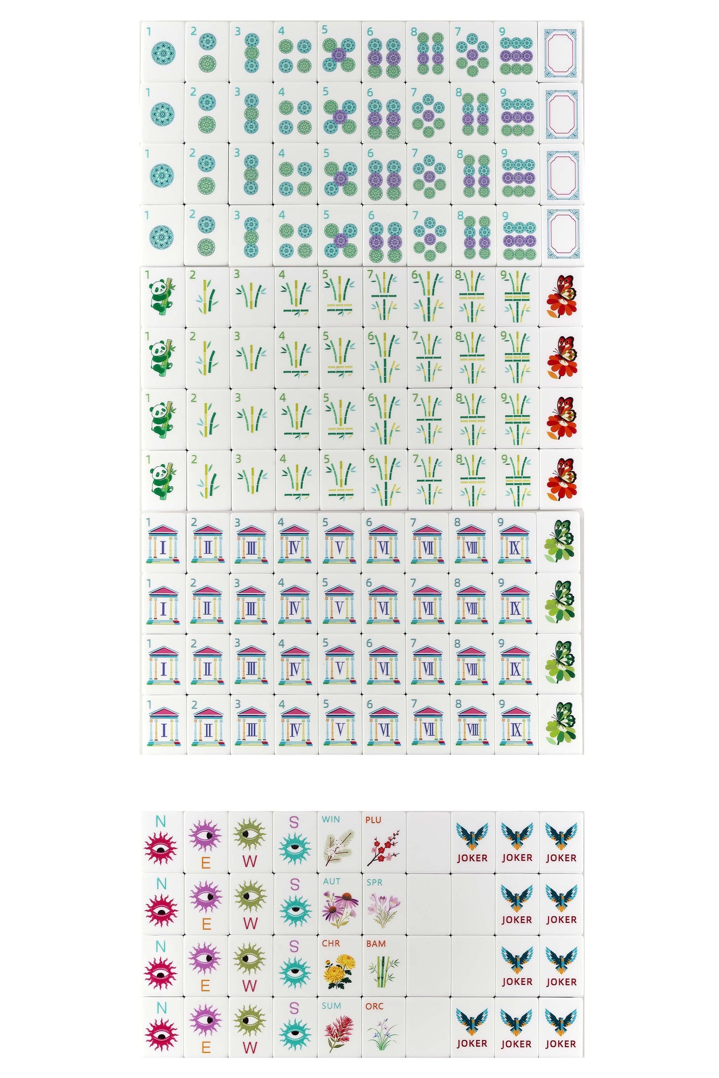 Greek Temple Manor Garden Mahjong Set