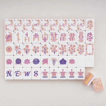 Bloom Shimmering Pastel Garden Mahjong Set
