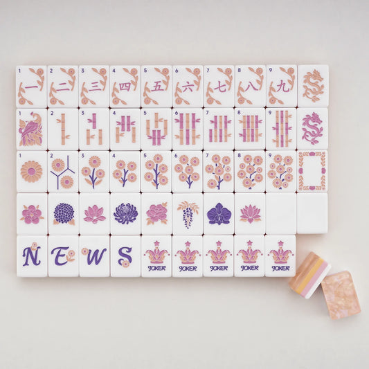 Bloom Shimmering Pastel Garden Mahjong Set