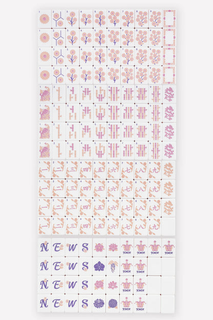 Bloom Shimmering Pastel Garden Mahjong Set
