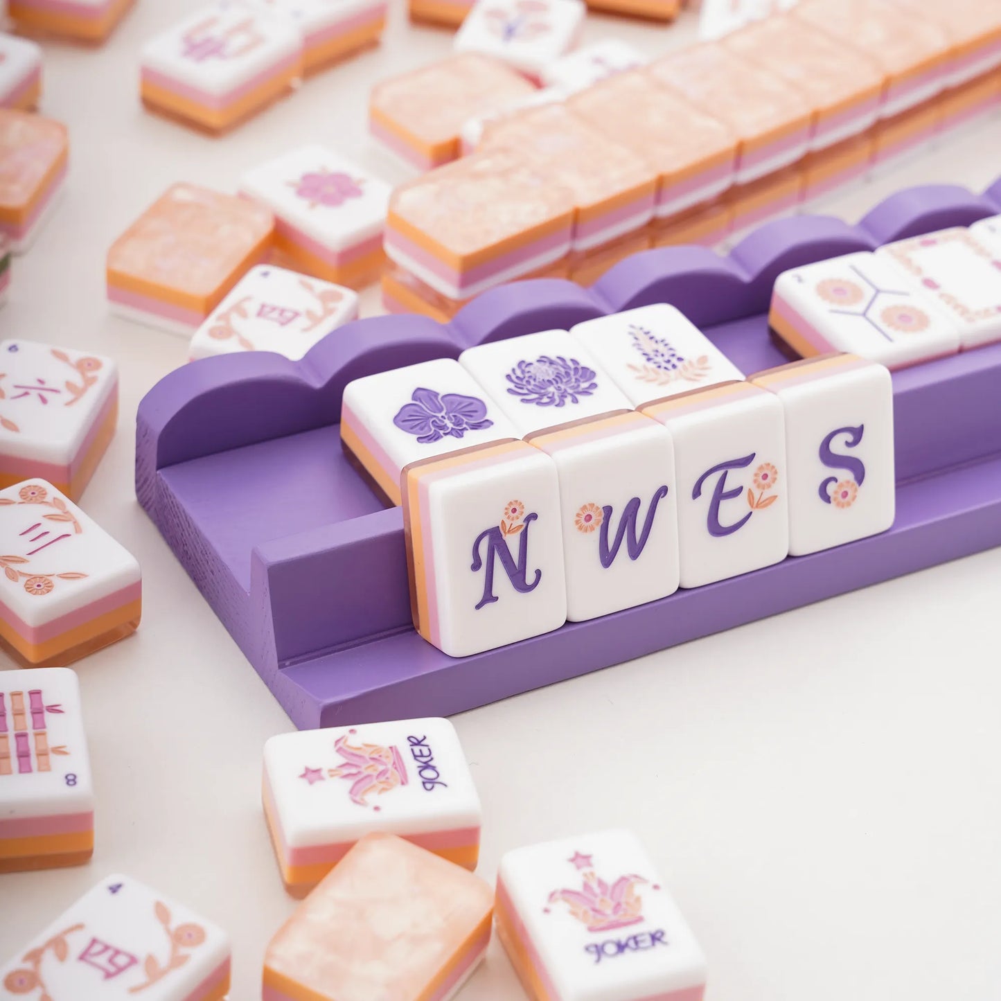 Bloom Shimmering Pastel Garden Mahjong Set