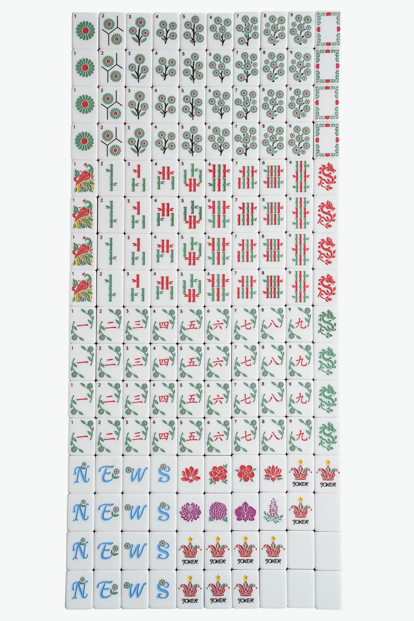 Rose Marble Pattern Mahjong Set