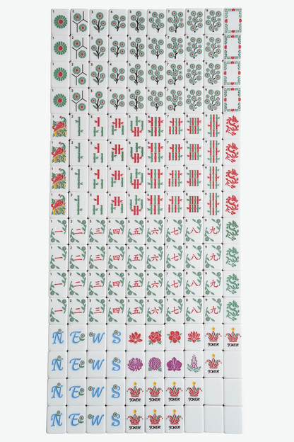 Rose Marble Pattern Mahjong Set