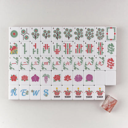Coral Marble Pattern Mahjong Set