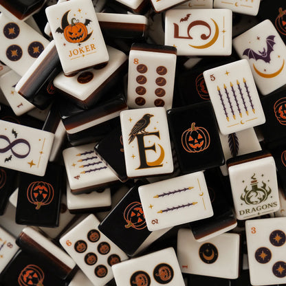 Midnight Witchcraft Halloween Mahjong Set