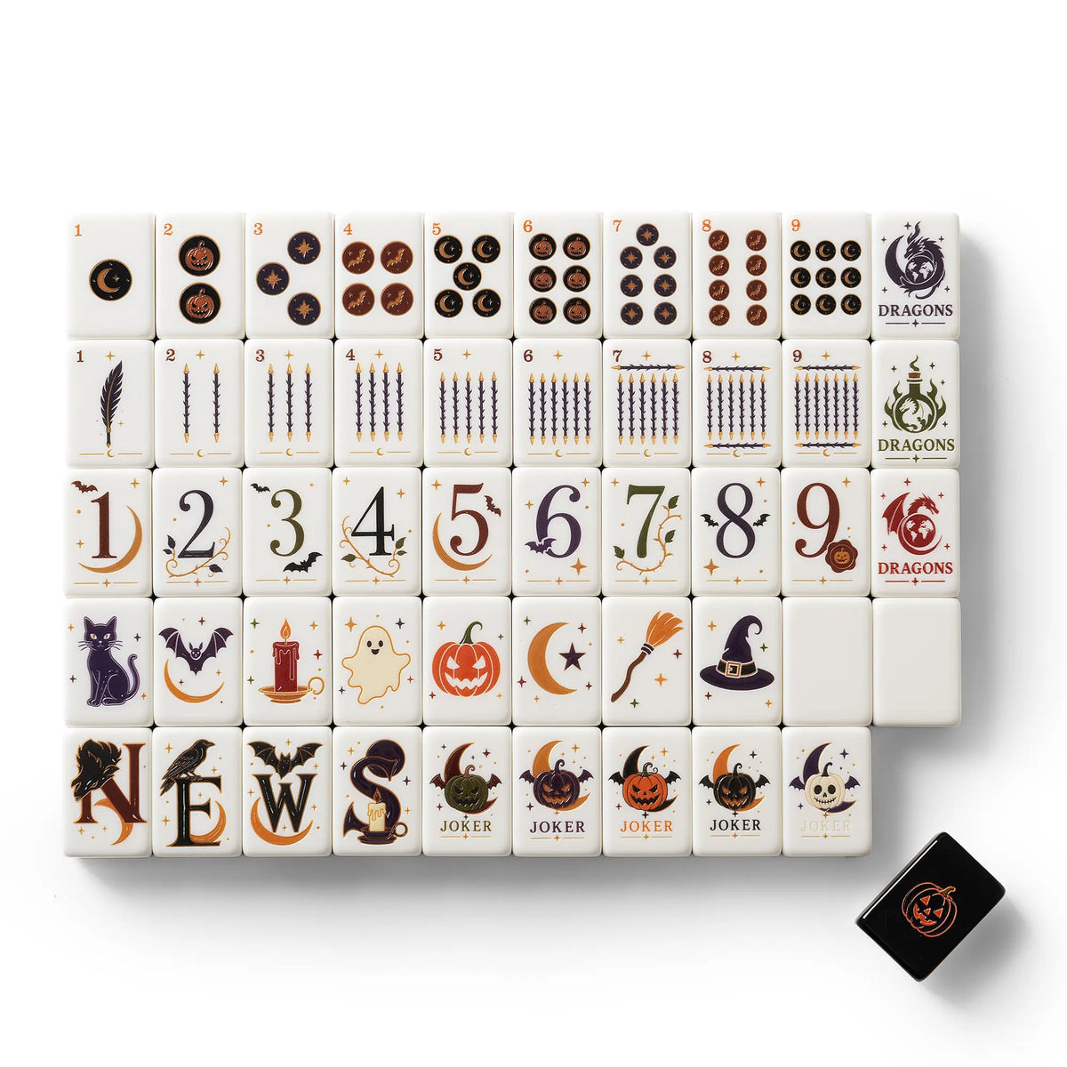 Midnight Witchcraft Halloween Mahjong Set