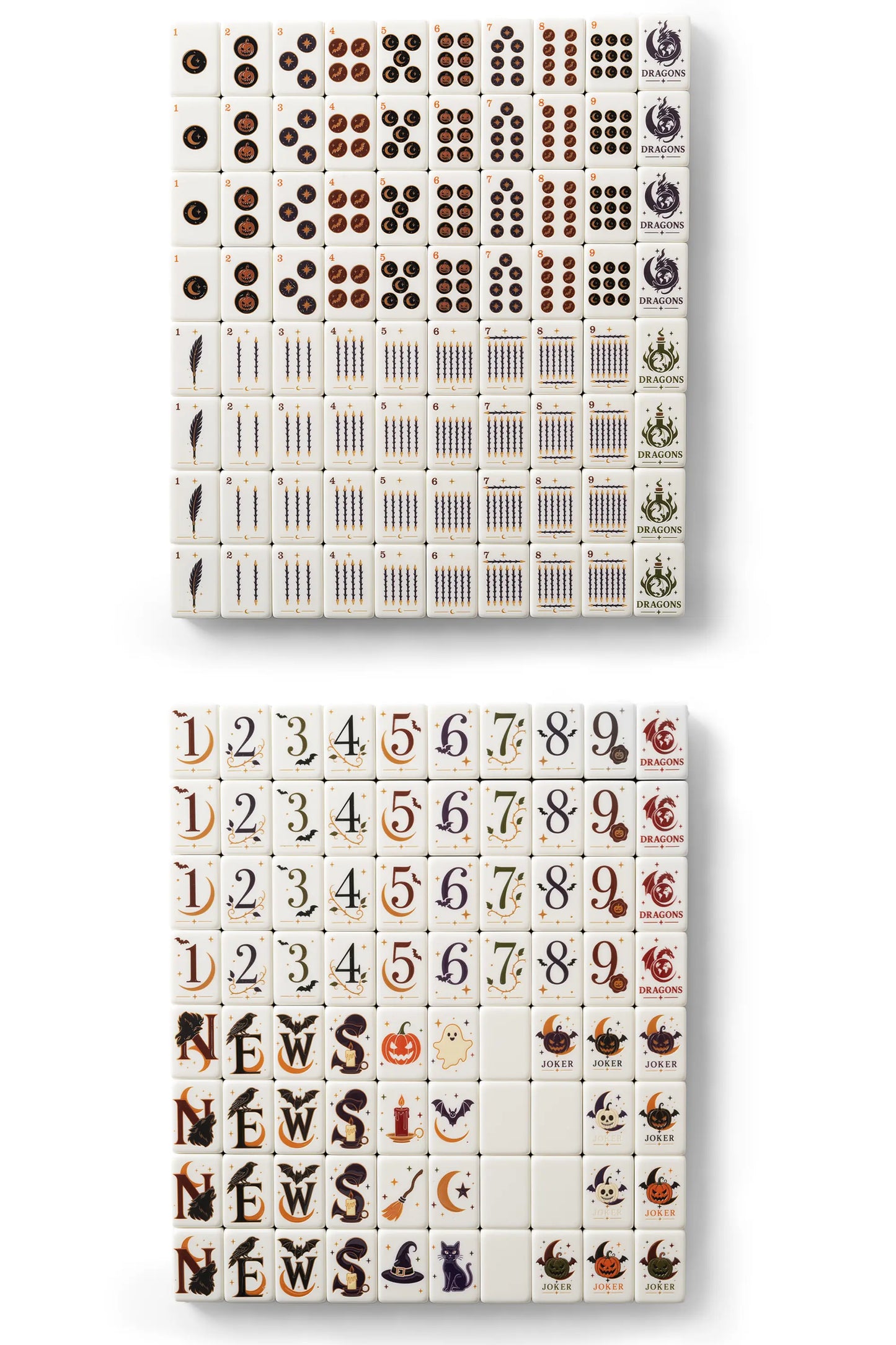 Midnight Witchcraft Halloween Mahjong Set