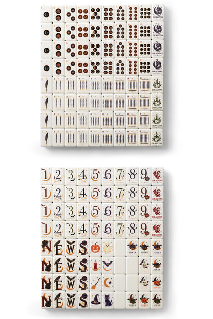 Midnight Witchcraft Halloween Mahjong Set