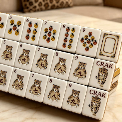 Glitter Leopard Wildwood Mahjong Set