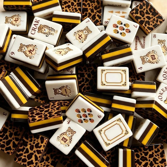 Glitter Leopard Wildwood Mahjong Set