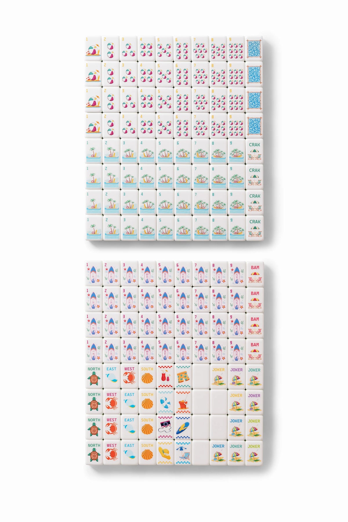 Sunny Beach Day Mahjong Set