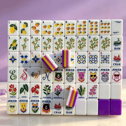 Riviera Citrus Royal Purple Mahjong Set