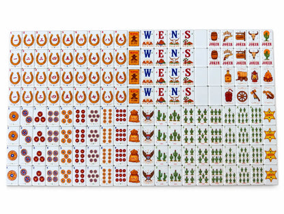 Wild West Cowboy Mahjong Tiles