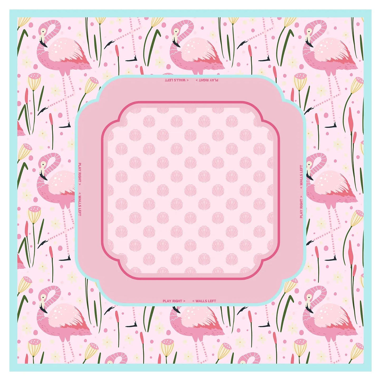 Preppy Pink Flamingo Mahjong Mat