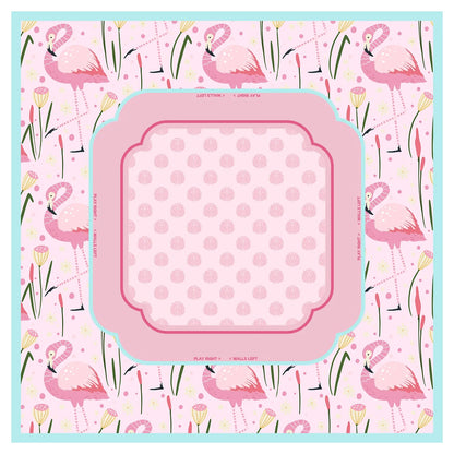 Preppy Pink Flamingo Mahjong Mat