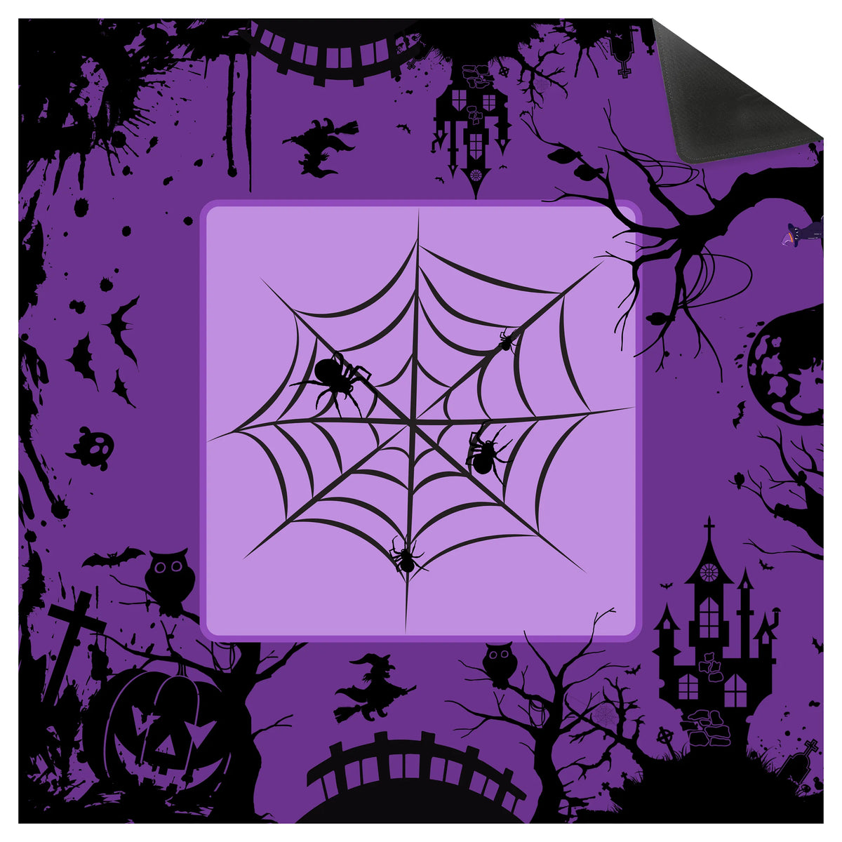 Halloween Witch Cobweb Mahjong Mat