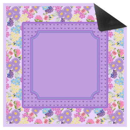 Grandmillennial Lavender Floral  Bows Mahjong Mat