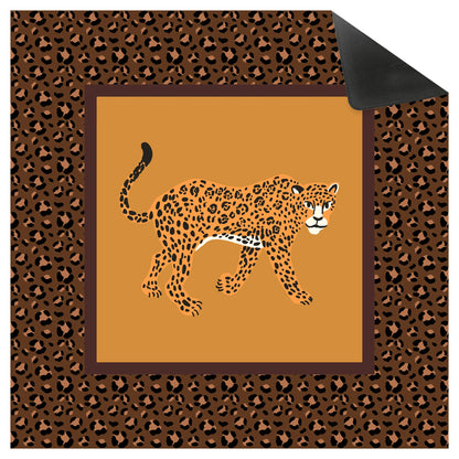 Wild Leopard Print Mahjong Mat