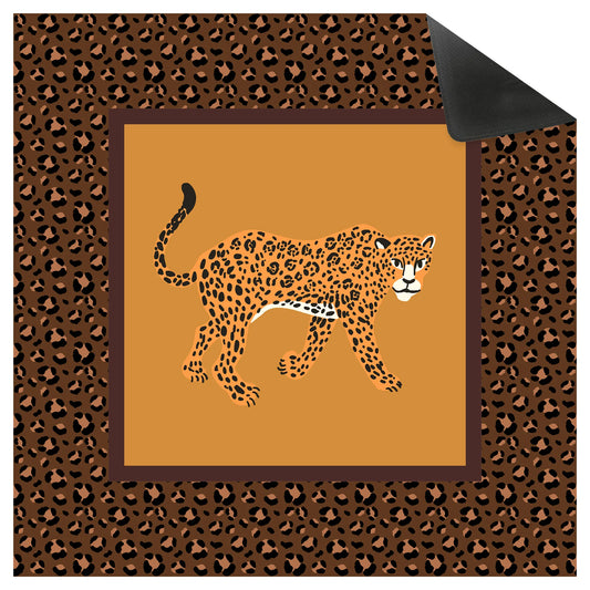Wild Leopard Print Mahjong Mat
