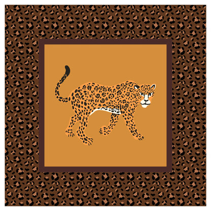 Wild Leopard Print Mahjong Mat